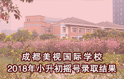  成都美视学校2018年小升初摇号录取结果 